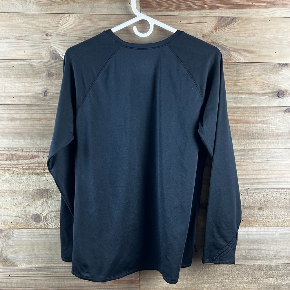 Climate‎ Right By Cuddl Duds Womens Shirt Long Sleeve Round Neck Black Large - Picture 5 of 6